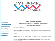 Tablet Screenshot of dynamicwordworks.com